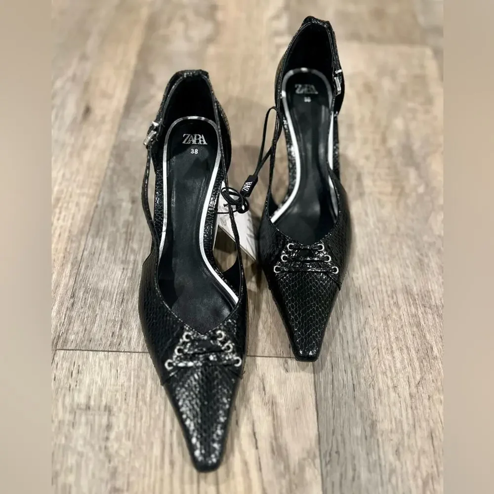 ZARA Pointed Toe Heels NWT - Picture 7 of 10